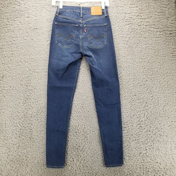 Levi's Denim - Levis Jeans Womens 26 Blue Mile High Super Skinny Premium Stretch Denim